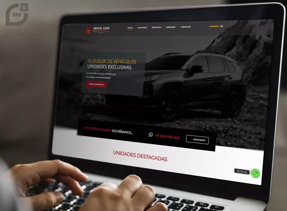Diseño web de la empresa Movil Car - WordPress