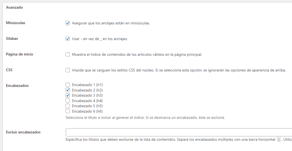 Crear tablas de contenidos usando plugins de WordPress