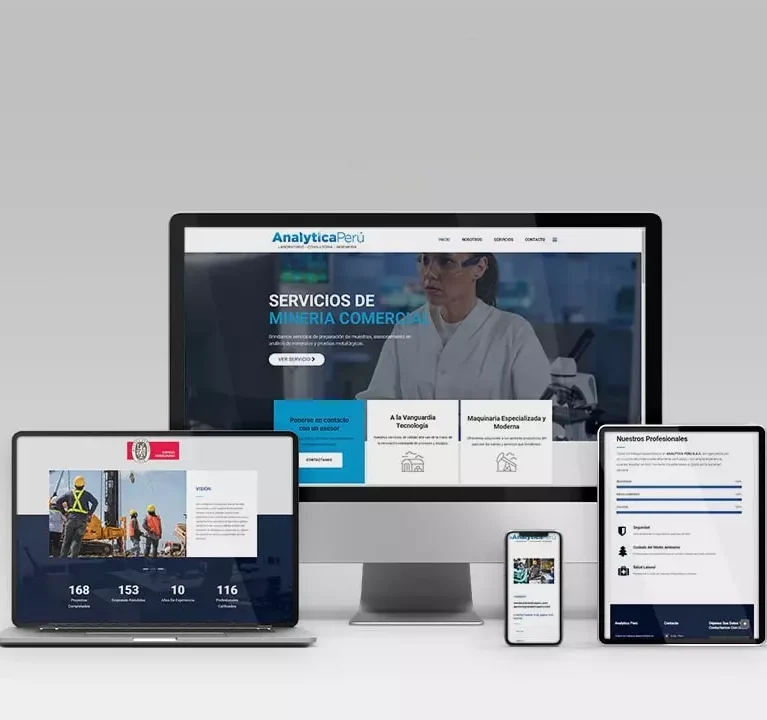 Diseño web de la empresa Analytica Perú