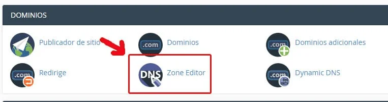 Zone Editor en el cPanel