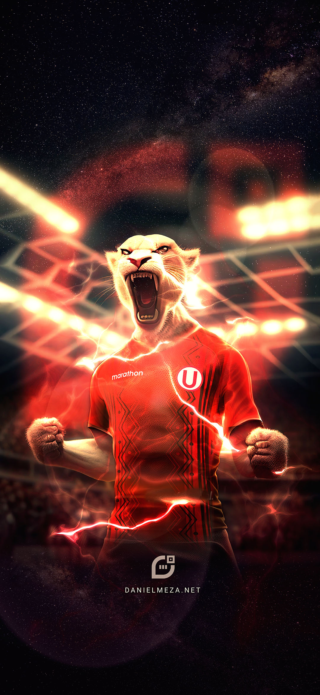 El puma con toda la energía - Diseñado por Daniel Meza con Midjourney y Photoshop - Soy merengue