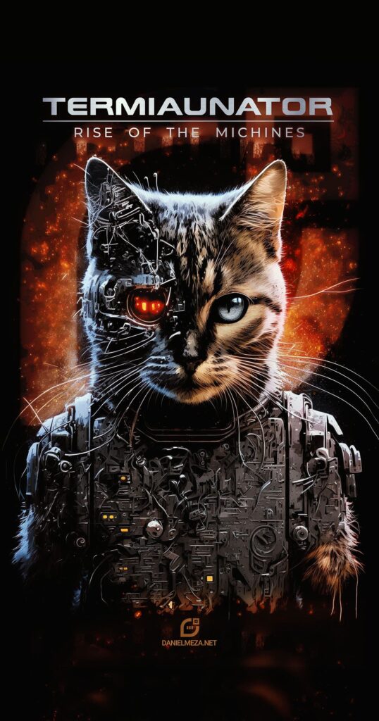 Termiaunator - Rise of the michines - Diseñado por Daniel Meza con Midjourney y Photoshop