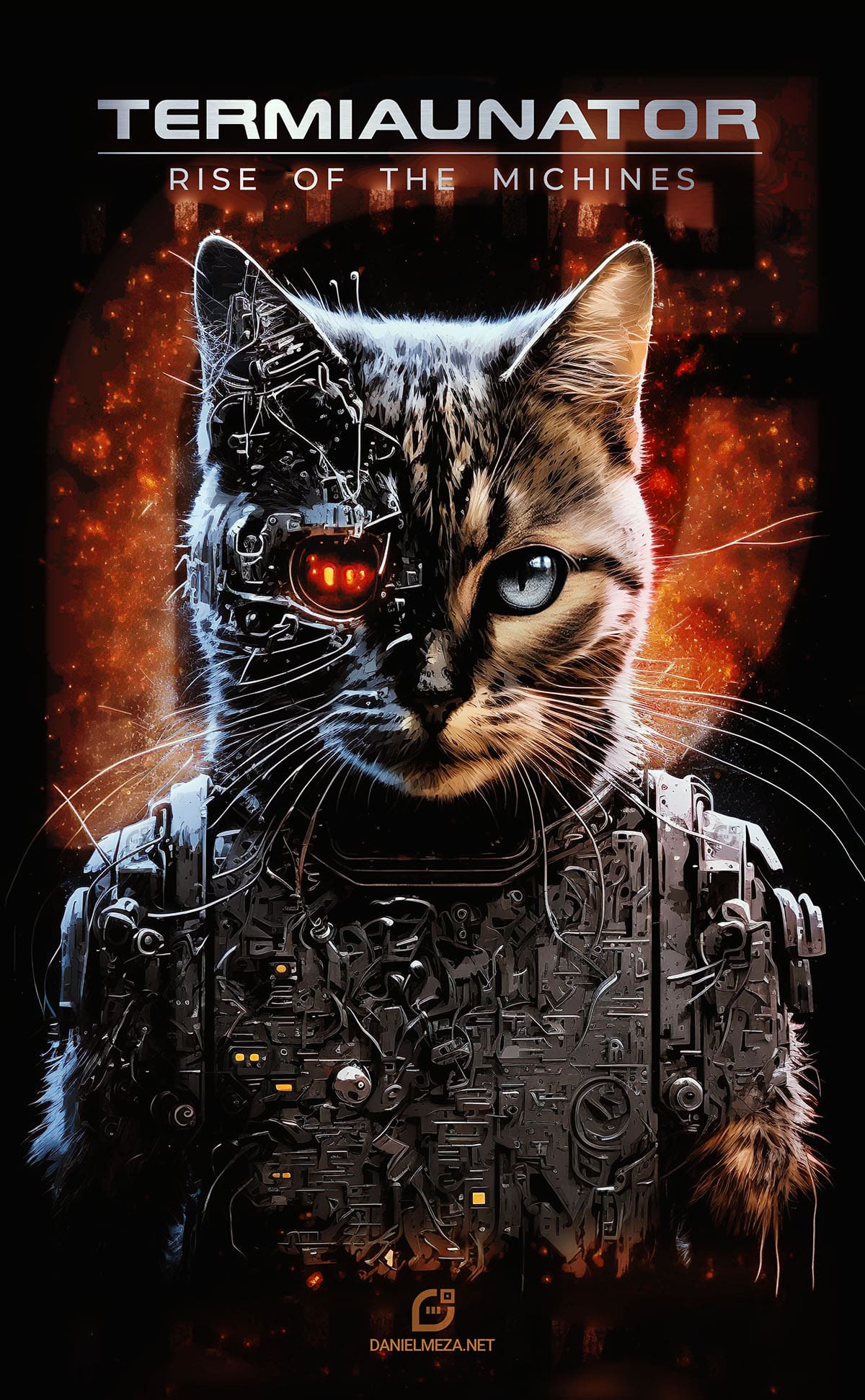 Termiaunator - Rise of the michines - Diseñado por Daniel Meza con Midjourney y Photoshop