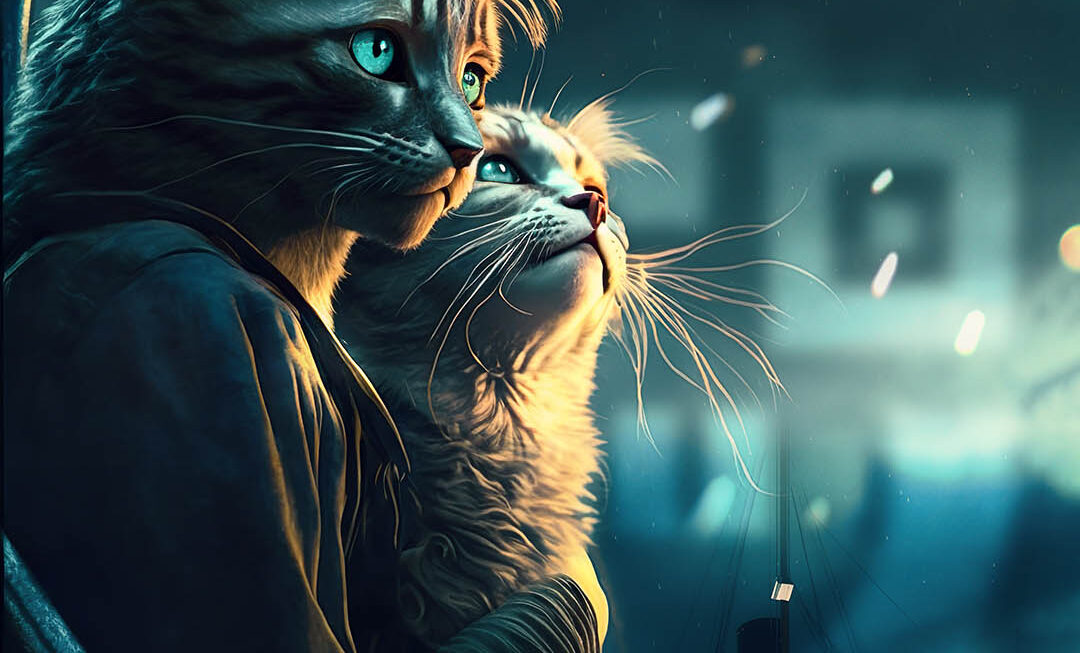 Gatitanic - Diseñado por Daniel Meza con Midjourney y Photoshop