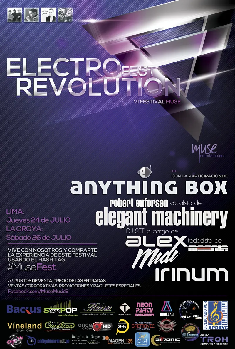 Desarrollamos los spots para la campaña del festival de música electrónica Electro Fest Revolution, realizado en la ciudad de Lima y La Oroya.